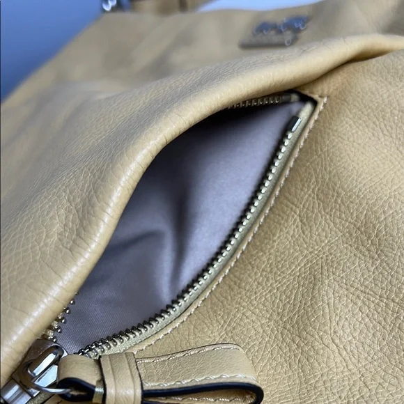 Coach Madison Isabelle Yellow Pebbled Leather Shoulder Crossbody Bag 21224 - Picture 8 of 16